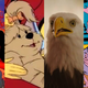 (from Left) Dex-Starr (DC Comics); Ms. Lion (Marvel Comics); Eagly The Eagle (DC Comics); Lockheed (Marvel Comics).